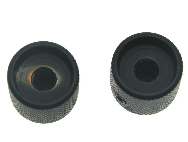 KAISH Set of 2 Pearl Top Guitar Dome Knobs with Set Screw for Tele Guitars - Black Pearl Cap Bass Knobs - Image 4